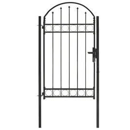 vidaxl-furtka-ogrodzeniowa-zaokraglona-100x175-cm-czarna
