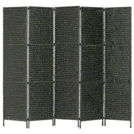 vidaxl-5-panelowy-parawan-pokojowy-czarny-193x160-cm-hiacynt-wodny