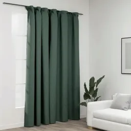 vidaxl-zaslona-stylizowana-na-lniana-z-haczykami-zielona-290x245-cm