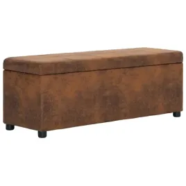 vidaxl-lawka-ze-schowkiem-116-cm-brazowa-sztuczna-skora-zamszowa