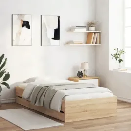 vidaxl-rama-lozka-z-szufladami-dab-sonoma-90x190-cm