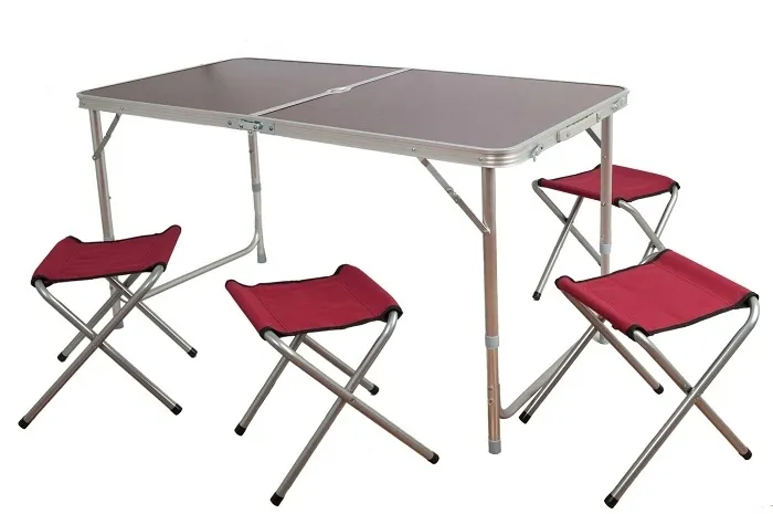 Stół STOLIK TURYSTYCZNY Składany Kempingowy 120x60cm + 4 Stołki