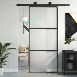 vidaxl-drzwi-przesuwne-czarne-90x205-cm-szklo-hartowane-aluminium