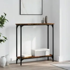 vidaxl-stolik-konsolowy-przydymiony-dab-75x225x75-cm