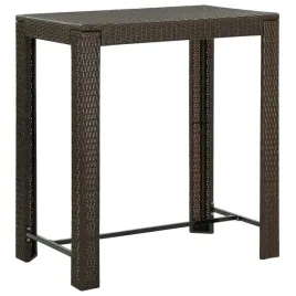vidaxl-ogrodowy-stolik-barowy-brazowy-100x605x1105-cm-polirattan