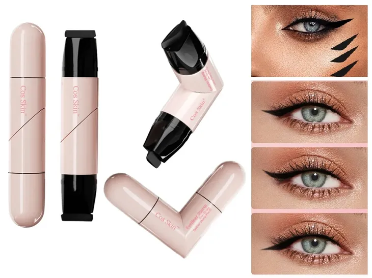 Obrotowy Stempel do kresek Eyeliner Kreska KOCIE OKO Czarny