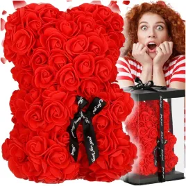 mis-z-platkow-roz-czerwony-22-cm-rose-bear-z-kokardka