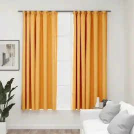 vidaxl-zaslony-stylizowane-na-lniane-2-szt-zolte-140x175-cm
