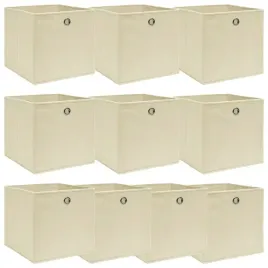 vidaxl-pudelka-10-szt-kremowe-32x32x32-cm-tkanina