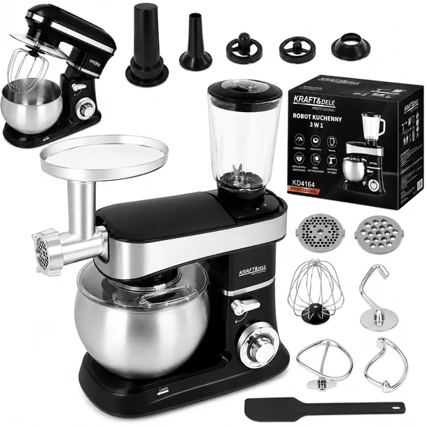 ROBOT KUCHENNY 6L 2200W MIKSER BLENDER MASZYNA DO MIĘSA CZARNY KD4164