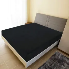vidaxl-przescieradla-2-szt-czarne-160x200-cm-dzersej-bawelniany