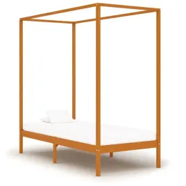 vidaxl-rama-lozka-z-baldachimem-miodowy-braz-lita-sosna-90x200-cm
