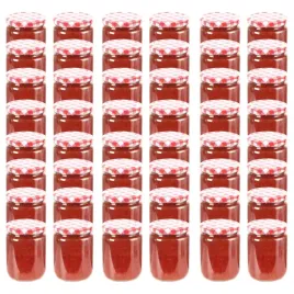 vidaxl-szklane-sloiki-na-dzem-bialo-czerwone-pokrywki-48-szt-230-ml