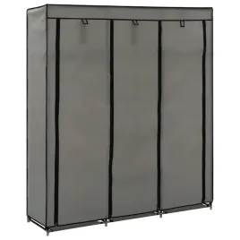 vidaxl-szafa-z-przegrodami-i-drazkami-szara-150x45x175-cm-tkanina