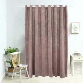 vidaxl-zaslona-zaciemniajaca-z-kolkami-aksamit-brudny-roz-290x245cm
