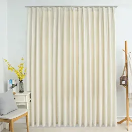vidaxl-zaslona-zaciemniajaca-z-haczykami-aksamit-kremowa-290x245-cm