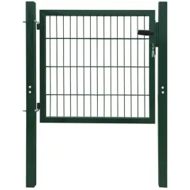 vidaxl-brama-ogrodzeniowa-pojedyncza-2d-zielona-106-x-130-cm