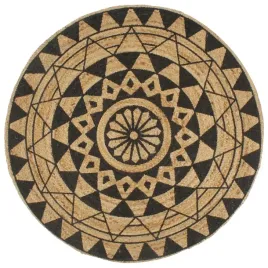 vidaxl-recznie-wykonany-dywanik-juta-czarny-nadruk-90-cm