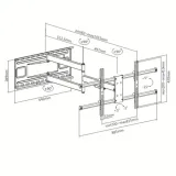 techly-dlugi-uchwyt-scienny-tv-lcd-led-43-80-cali-standard-vesa-200-x-200-300-x-200-400-x-200-400-x-400-600-x-400-800-x-400
