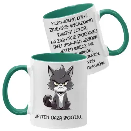 kubek-330ml-ciemno-zielony-jestem-oaza-spokoju-smieszny-kubek-na-prezent