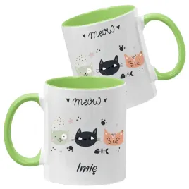 kubek-ceramiczny-330-ml-zielony-urocze-kotki-koty-wzory-twoje-imie