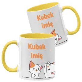 kubek-ceramiczny-330-ml-zolty-urocze-kotki-koty-wzory-twoje-imie