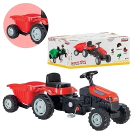 pojazd-dzieciecy-ciagnik-traktor-z-przyczepa-i-napedem-na-pedaly-czerwony
