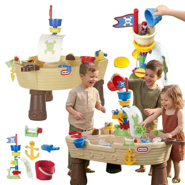 LITTLE TIKES PIASKOWNICA STÓŁ WODNY OGRODOWY STATEK PIRACKI DO ZABAWY
