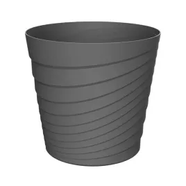 donica-doniczka-okragla-toscana-ciemno-szary-struktura-o30-cm