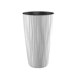donica-okragla-z-wkladem-etna-biala-mala-prazkowana-pionowo-o28cm-50cm