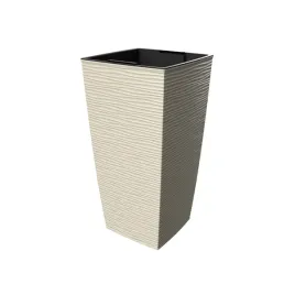 donica-mala-z-wkladem-aurora-bezowa-prazkowana-poziomo-23x23cm-wys-46cm