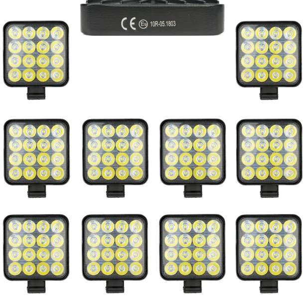 ZESTAW 10x LAMPA ROBOCZA 16 LED HALOGEN 48W 12V 24V HOMOLOGACJA LEDOWA