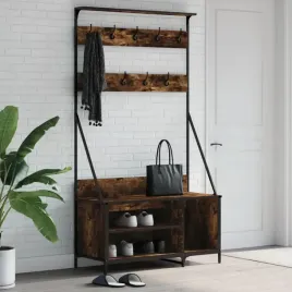 vidaxl-wieszak-na-ubrania-z-miejscem-na-buty-ciemny-dab-100x41x184-cm