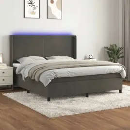 vidaxl-lozko-kontynentalne-z-materacem-i-led-szary-aksamit-180x200cm