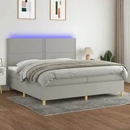 vidaxl-lozko-kontynentalne-z-materacem-jasnoszare-200x200cm-tkanina