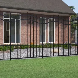vidaxl-ogrodzenie-z-grotami-czarne-190-cm-malowana-proszkowo-stal