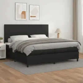 vidaxl-lozko-kontynentalne-z-materacem-czarne-ekoskora-200x200-cm