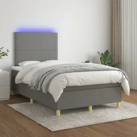 vidaxl-lozko-kontynentalne-z-materacem-ciemnoszara-tkanina-120x200-cm