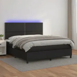 vidaxl-lozko-kontynentalne-z-materacem-i-led-czarna-ekoskora-180x200cm