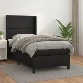 vidaxl-lozko-kontynentalne-z-materacem-czarne-ekoskora-100x200-cm