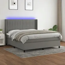 vidaxl-lozko-kontynentalne-z-materacem-ciemnoszara-tkanina-180x200cm