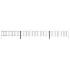 vidaxl-ogrodzenie-z-zaokraglonymi-koncami-stalowe-119-x-1-m-czarne