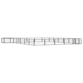 vidaxl-kojec-dla-psa-24-panele-czarny-100x50-cm-stal