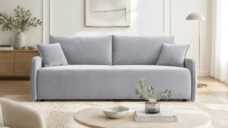 Sofa z funkcją spania MIMI 195 cm, Sofa rozkładana, Kanapa, Pojemnik, IIIgr