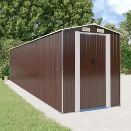 vidaxl-szopa-ogrodowa-ciemny-braz-192x855x223-cm-stal-galwanizowana