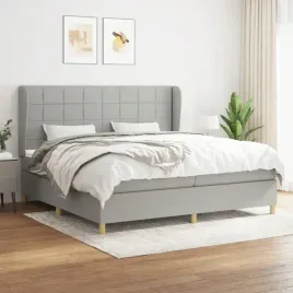 vidaxl-lozko-kontynentalne-z-materacem-jasnoszare-tkanina-200x200-cm