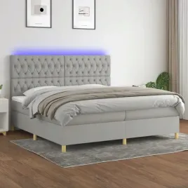 vidaxl-lozko-kontynentalne-z-materacem-jasnoszare-200x200cm-tkanina