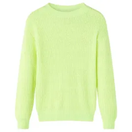 sweter-dzieciecy-z-dzianiny-zolty-neonowy-128