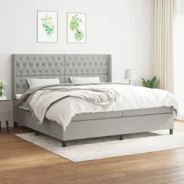 vidaxl-lozko-kontynentalne-z-materacem-jasnoszare-tkanina-200x200-cm