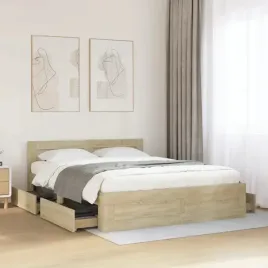vidaxl-rama-lozka-z-wezglowiem-dab-sonoma-160x200-cm